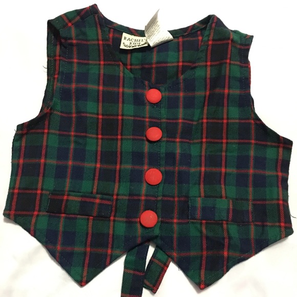 plaid christmas vest